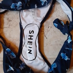 Shein Swim Nwt Blue Floral Bikini Poshmark